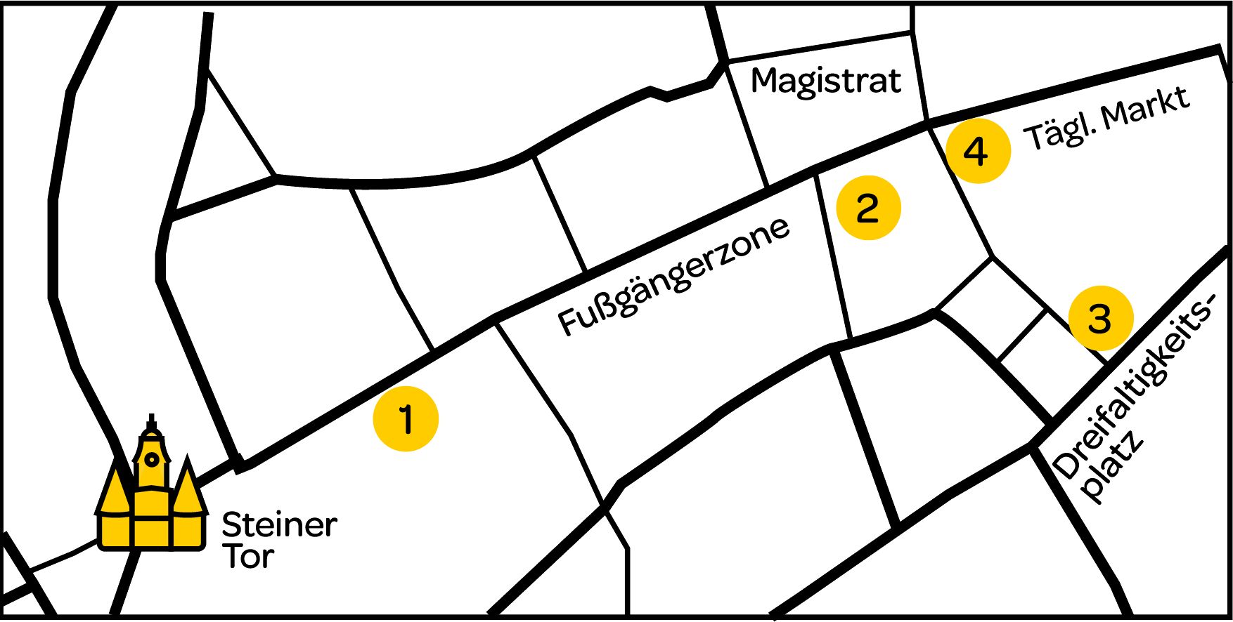 Karte – 3 Innenhöfe Kremser Altstadt